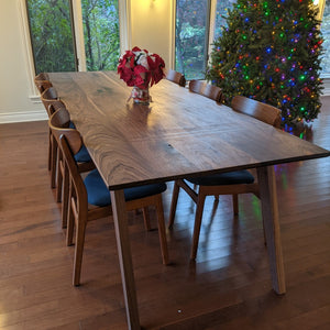 Mid-Century Modern Walnut Dining Table